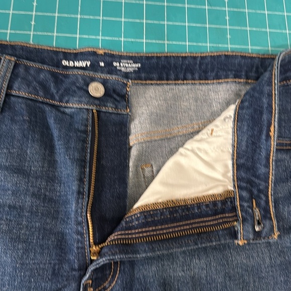 Old Navy Blue High Rise OG Straight Secret Smooth Pockets Plus 3” Shorts Size 18 - Picture 7 of 8